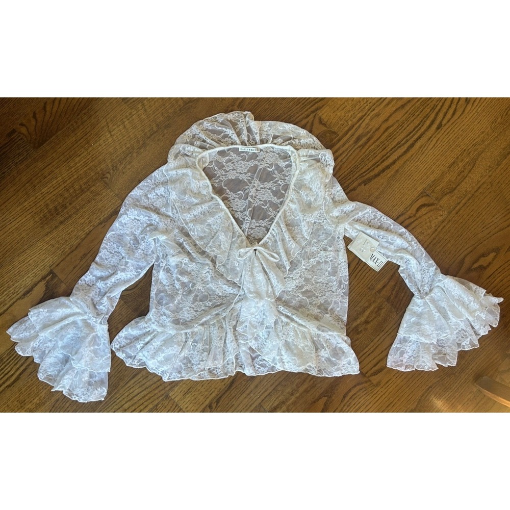 NWT Kaelyn Max-II Whimsigoth Y2K Lace Fairycore White Size 1X